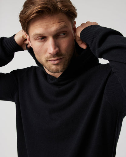 Fluent Sweater Hoodie Black Cotton Cashmere Hoodie - Vuori