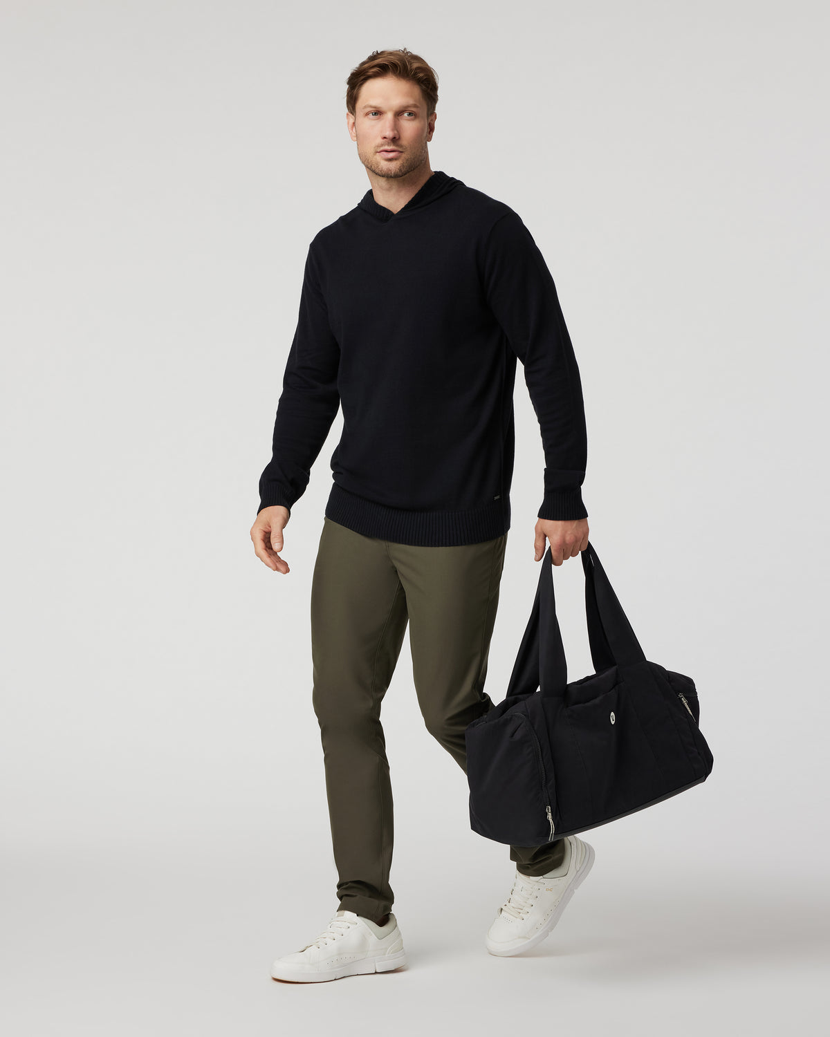 Fluent Sweater Hoodie Black Cotton Cashmere Hoodie - Vuori