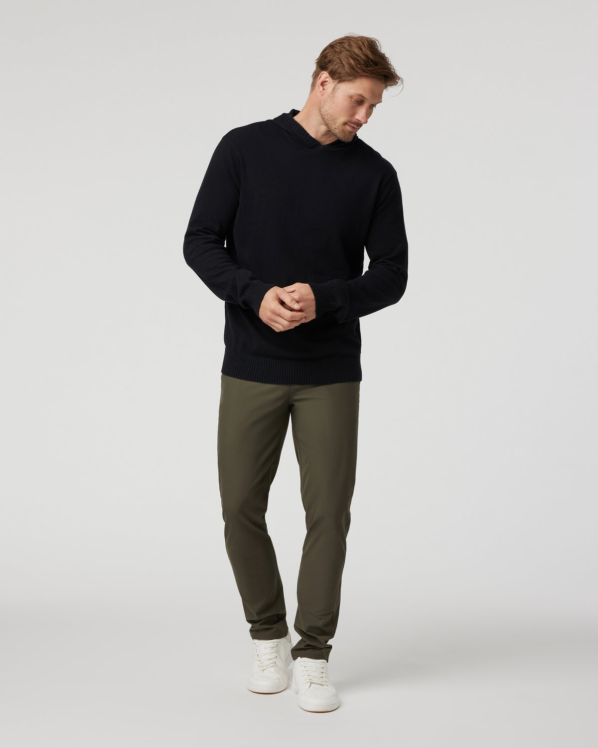 Fluent Sweater Hoodie Black Cotton Cashmere Hoodie - Vuori