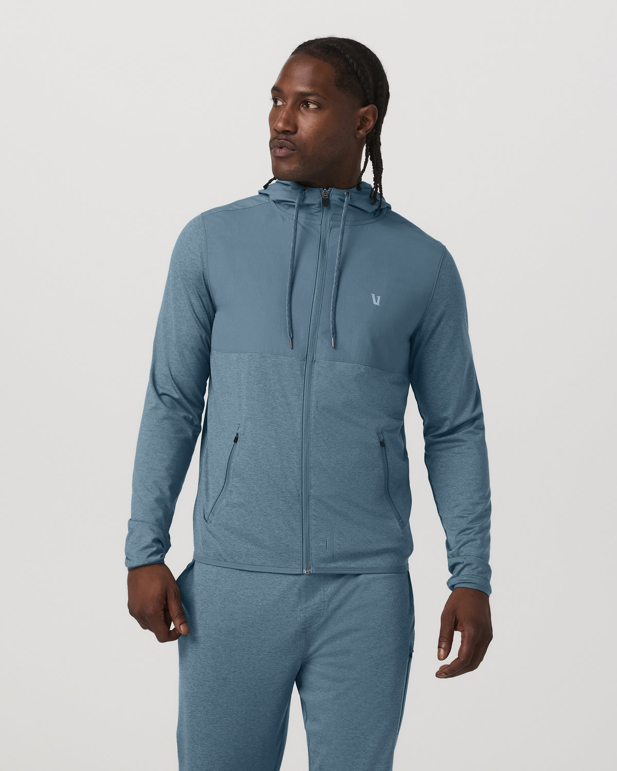 Sunday Element Jacket Men's Smoke Blue Heather Jacket - Vuori