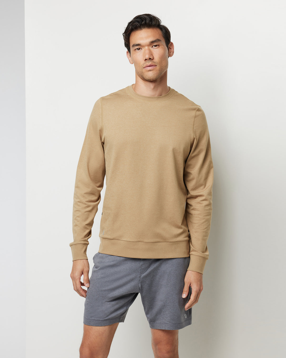Ponto Performance Crew Sungold Heather Pullover - Vuori
