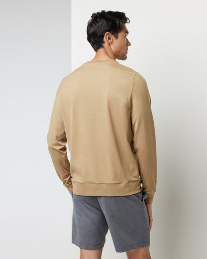 Ponto Performance Crew Sungold Heather Pullover - Vuori