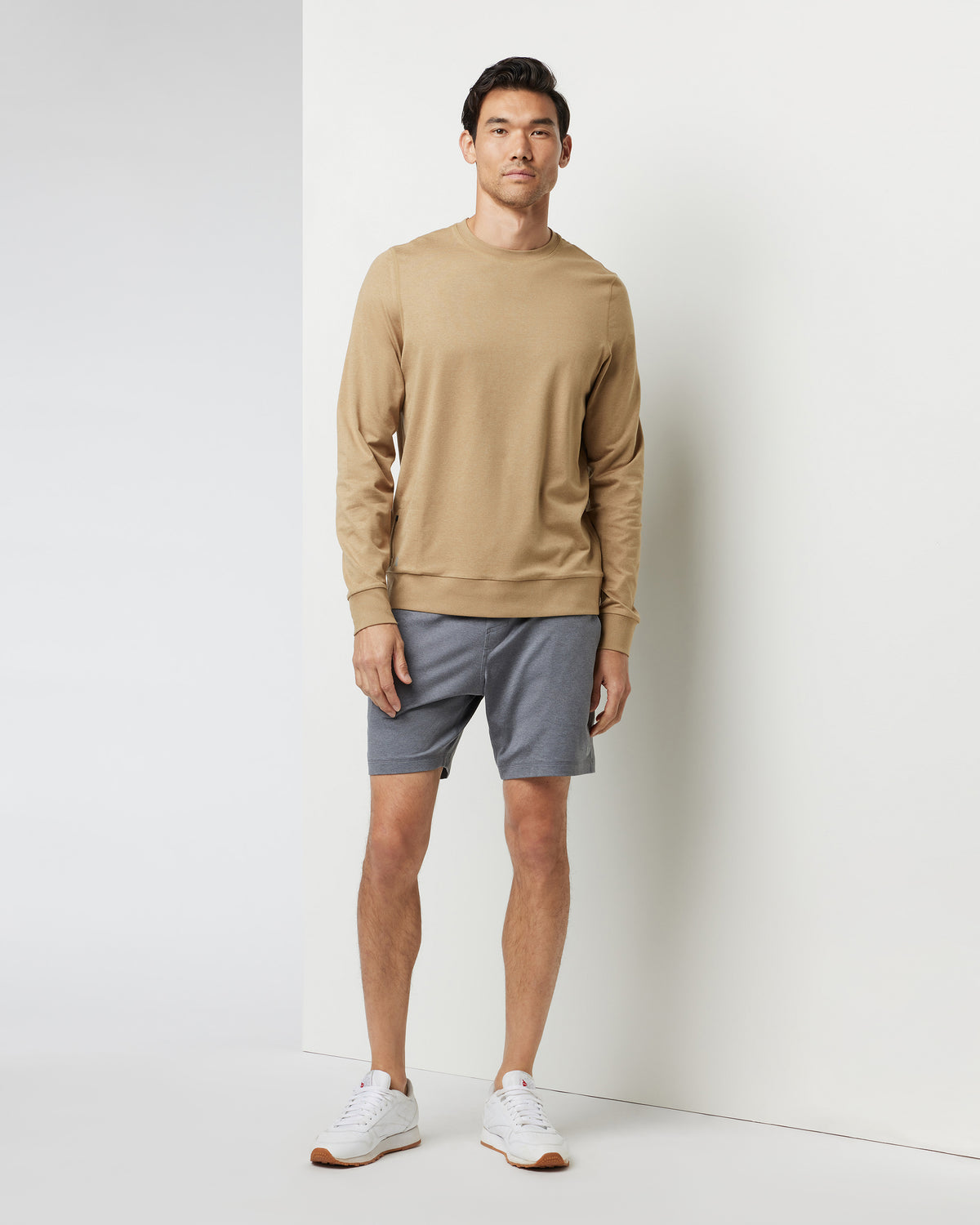 Ponto Performance Crew Sungold Heather Pullover - Vuori