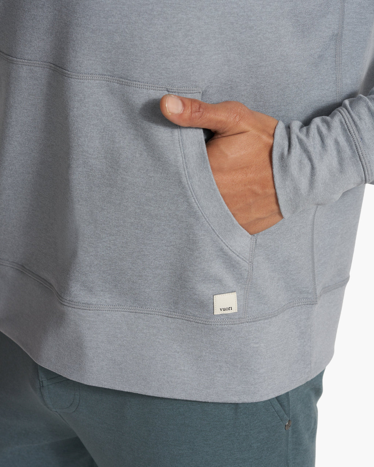 Ponto Performance Half Zip Hoodie Steel Heather - Vuori