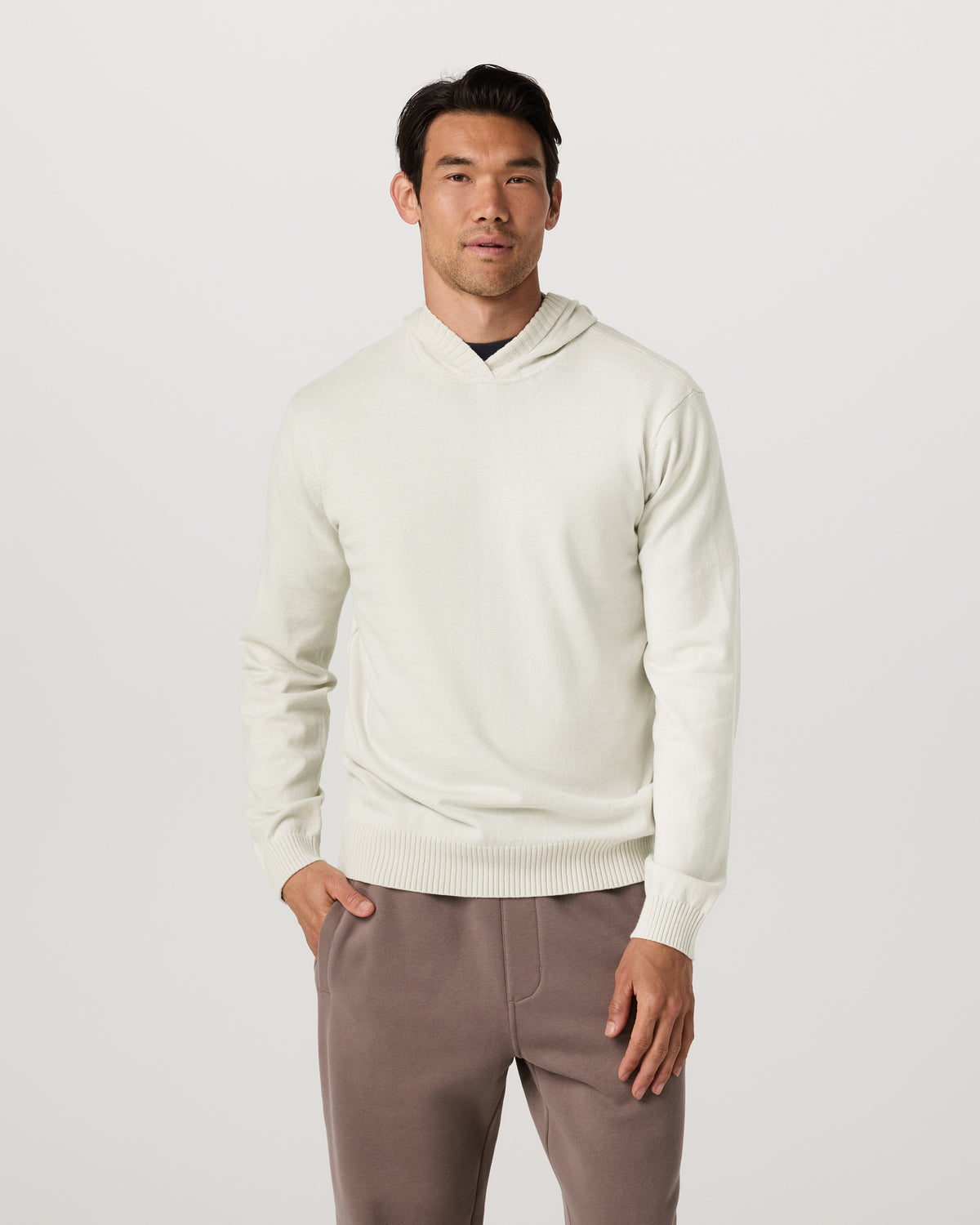 Fluent Sweater Hoodie Men's Winter Grey Cashmere Hoodie - Vuori