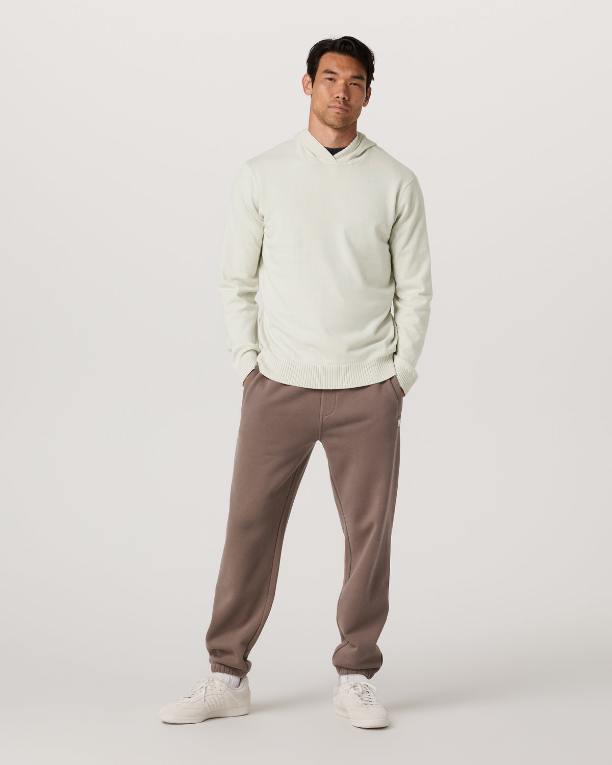 Fluent Sweater Hoodie Men's Winter Grey Cashmere Hoodie - Vuori