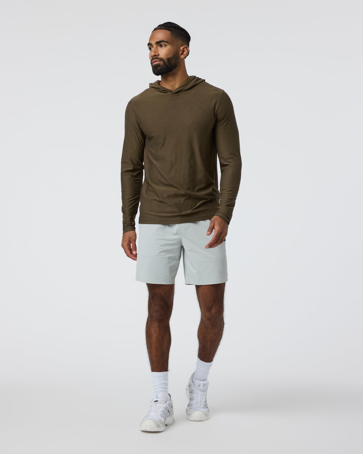 Strato Tech Hoodie Men's Moss Green Workout Hoodie - Vuori