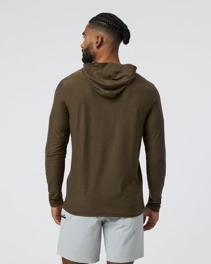 Strato Tech Hoodie Men's Moss Green Workout Hoodie - Vuori