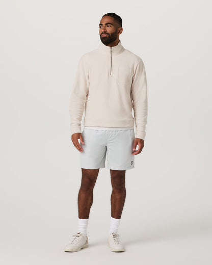 Beach Fleece 1/2 Zip - Relaxed Bone Heather Pullover - Vuori