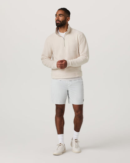 Beach Fleece 1/2 Zip - Relaxed Bone Heather Pullover - Vuori