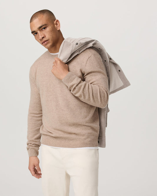 Berik Cashmere Sweater Men's Oatmeal Heather Sweater - Vuori