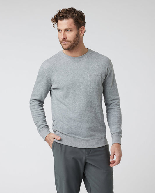 Jeffreys Pullover Heather Grey Pullover Clothing - Vuori