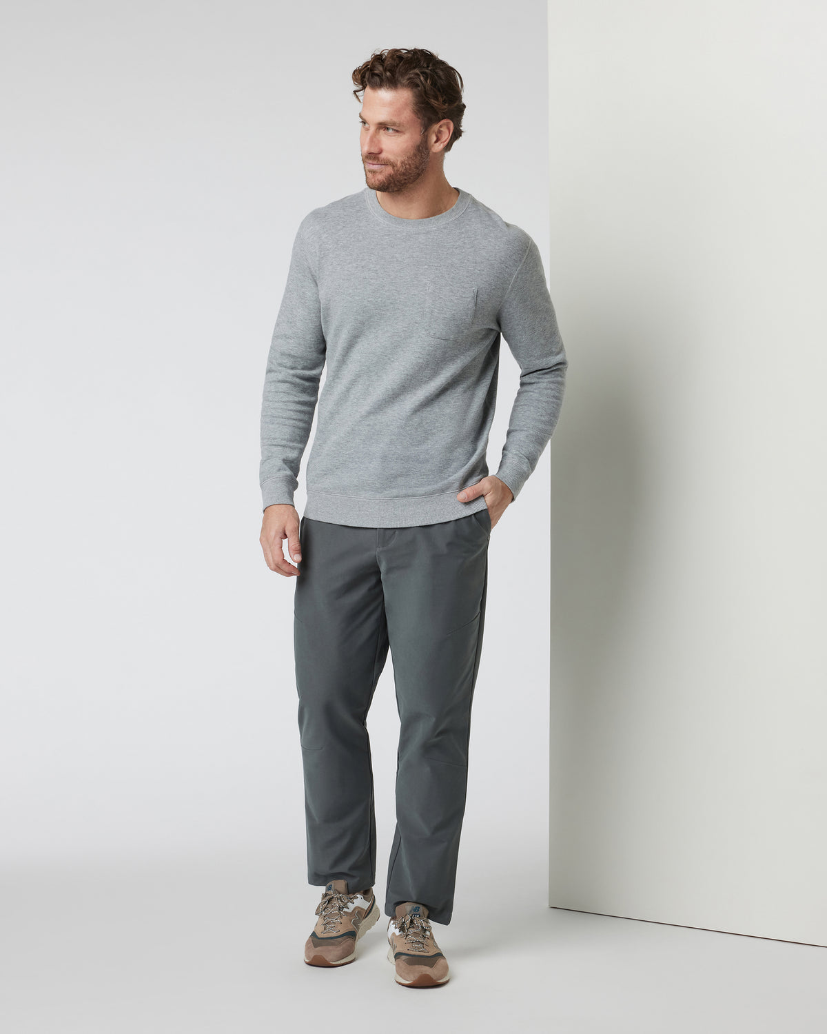 Jeffreys Pullover Heather Grey Pullover Clothing - Vuori