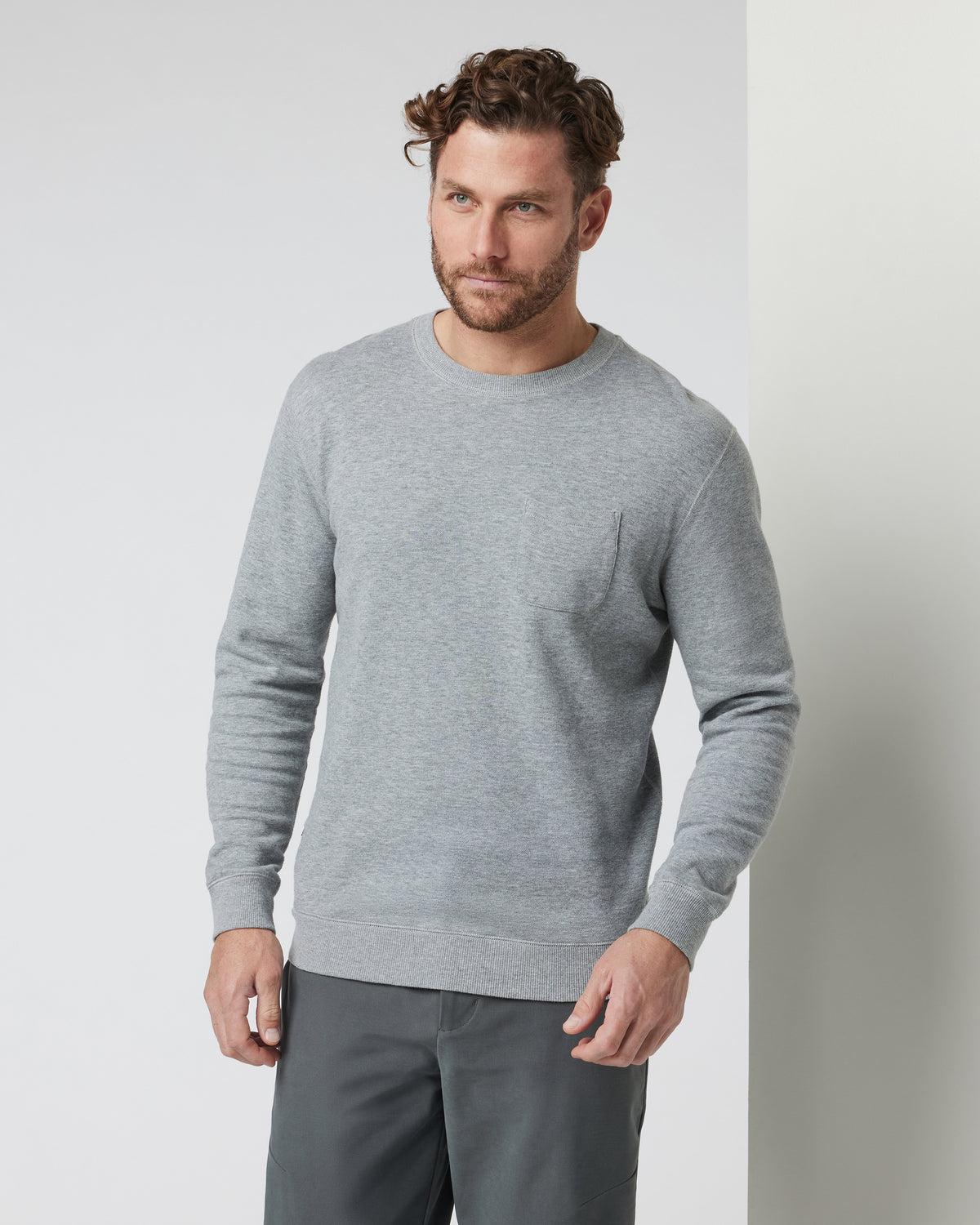Jeffreys Pullover Heather Grey Pullover Clothing - Vuori