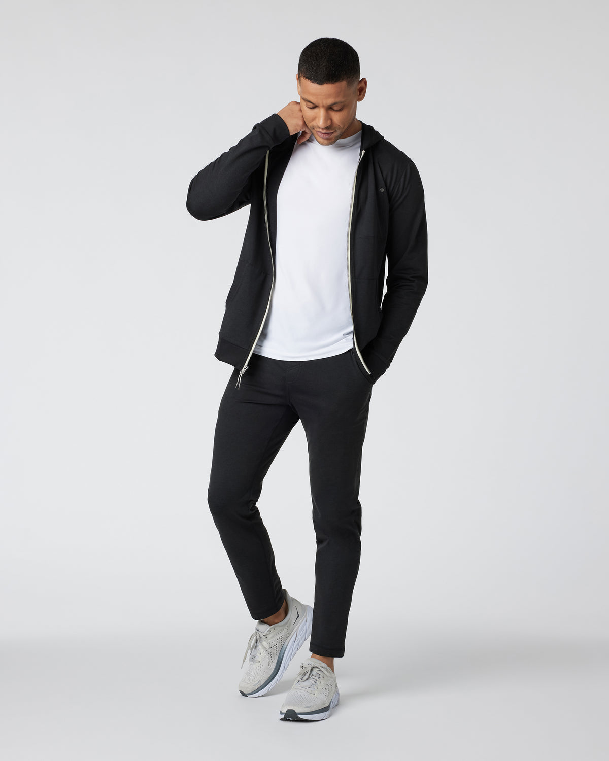 Coronado Hoodie Men's Black Zip Up Hoodie - Vuori