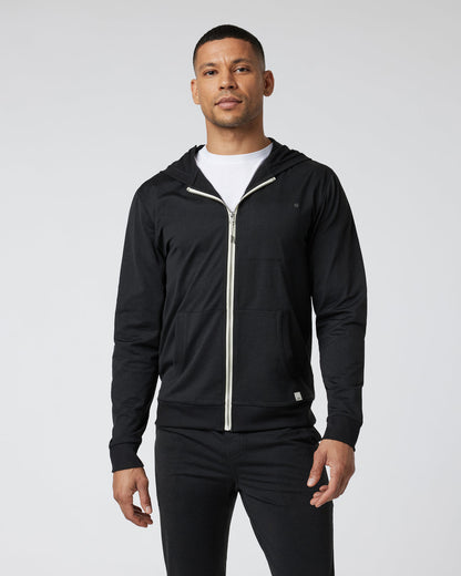Coronado Hoodie Men's Black Zip Up Hoodie - Vuori