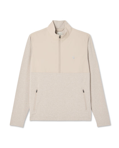 Sunday Element 1/2 Zip Men's Toast Heather Pullover - Vuori