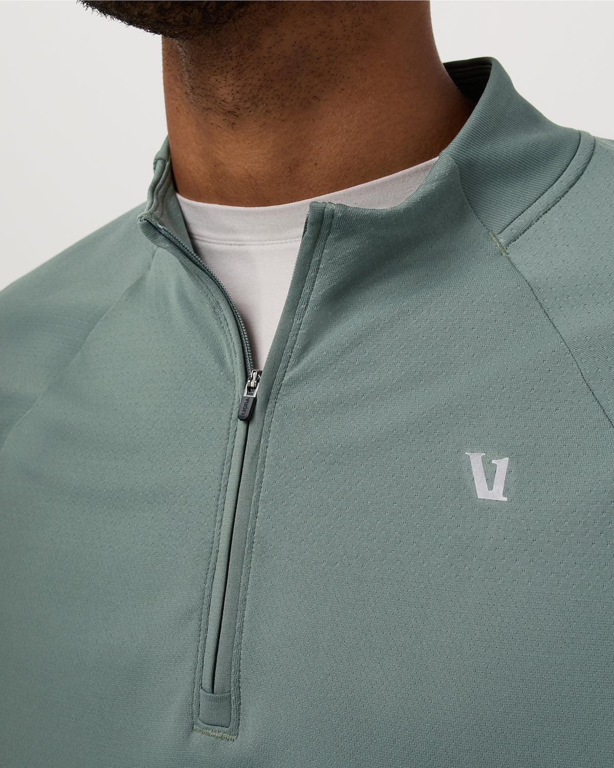 Clearview Seamless Quarter Zip Men's Marsh Long Sleeve - Vuori