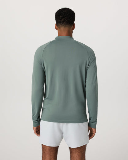 Clearview Seamless Quarter Zip Men's Marsh Long Sleeve - Vuori
