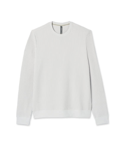Jamestown Crew Men's Frost Grey Waffle Crewneck - Vuori