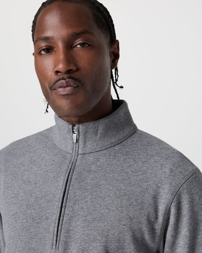 Cypress 1/4 Zip 2.0 Heather Grey - Vuori