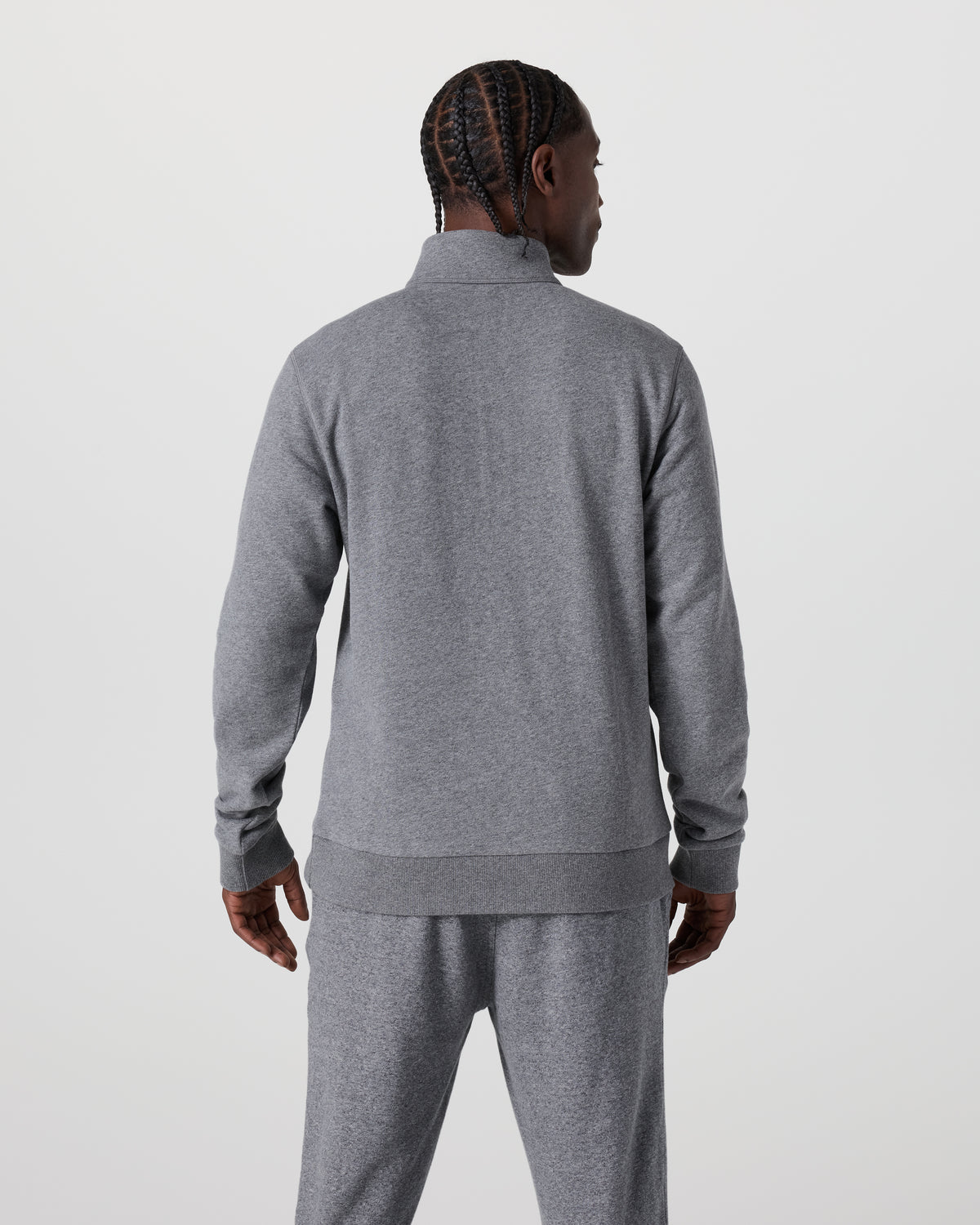 Cypress 1/4 Zip 2.0 Heather Grey - Vuori
