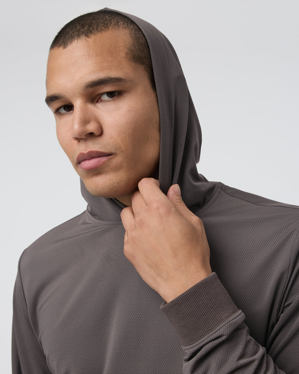 Double Mesh Hoodie Warm Grey - Vuori