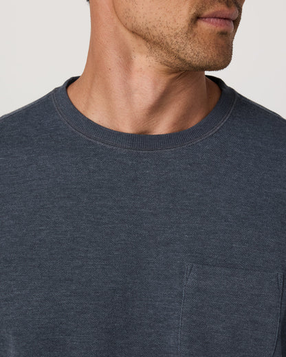 Jeffreys Crew 2.0 Men's Navy Heather Pullover Crewneck - Vuori