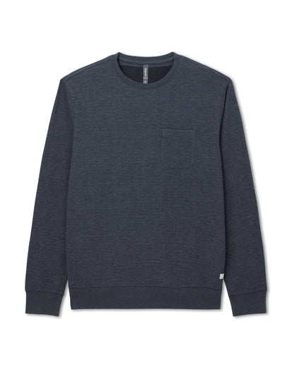 Jeffreys Crew 2.0 Men's Navy Heather Pullover Crewneck - Vuori