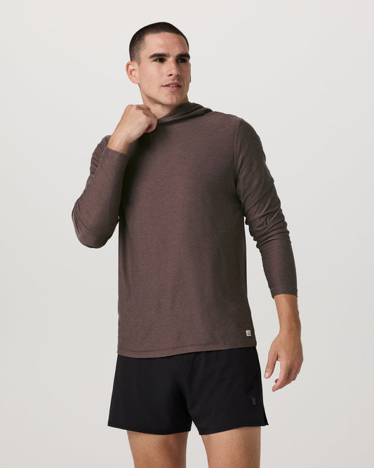 Strato Tech Hoodie Men's Huckleberry Heather Hoodie - Vuori