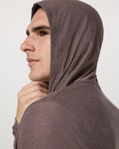 Strato Tech Hoodie Men's Huckleberry Heather Hoodie - Vuori