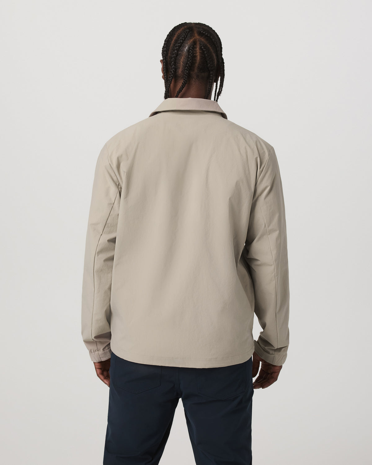 V1 Coach Jacket Men's Truffle Vintage Style Jacket - Vuori