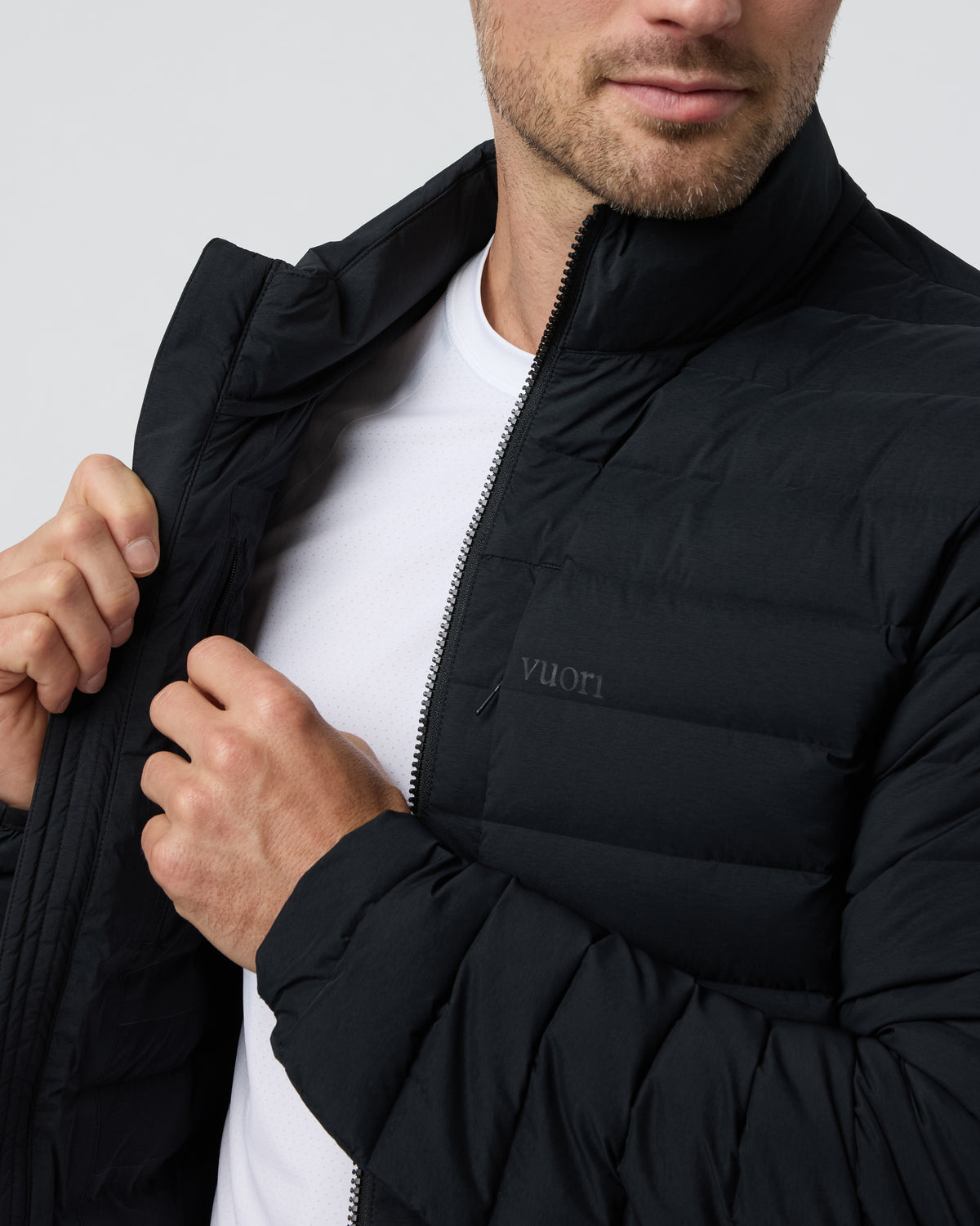 Steadfast Insulated Full Zip Jacket Black - Vuori