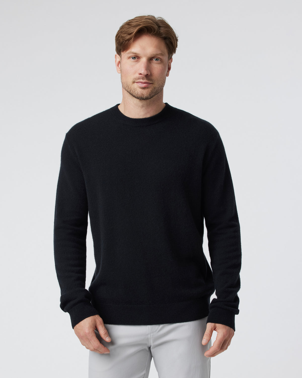 Berik Cashmere Sweater Men's Black Crewneck Sweater - Vuori