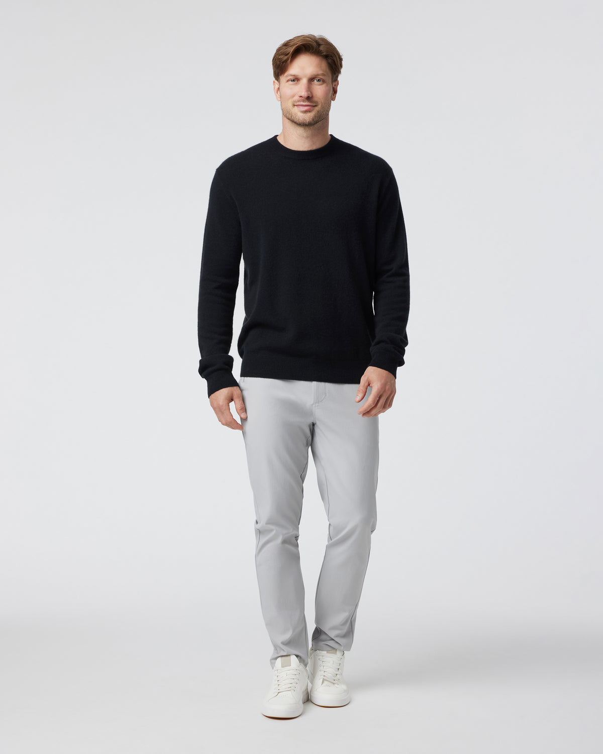 Berik Cashmere Sweater Men's Black Crewneck Sweater - Vuori