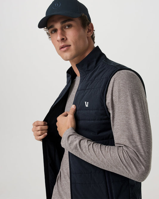 Sunday Insulated Hybrid Vest Ink Heather Training Vest - Vuori