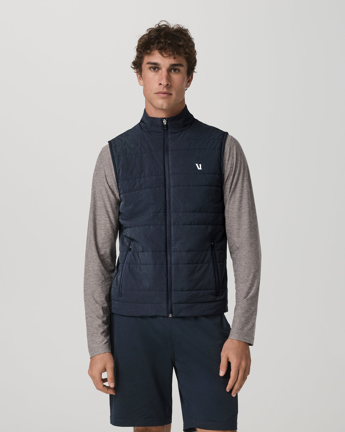 Sunday Insulated Hybrid Vest Ink Heather Training Vest - Vuori