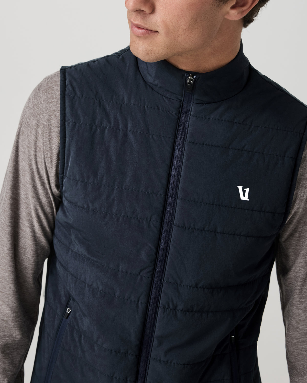 Sunday Insulated Hybrid Vest Ink Heather Training Vest - Vuori
