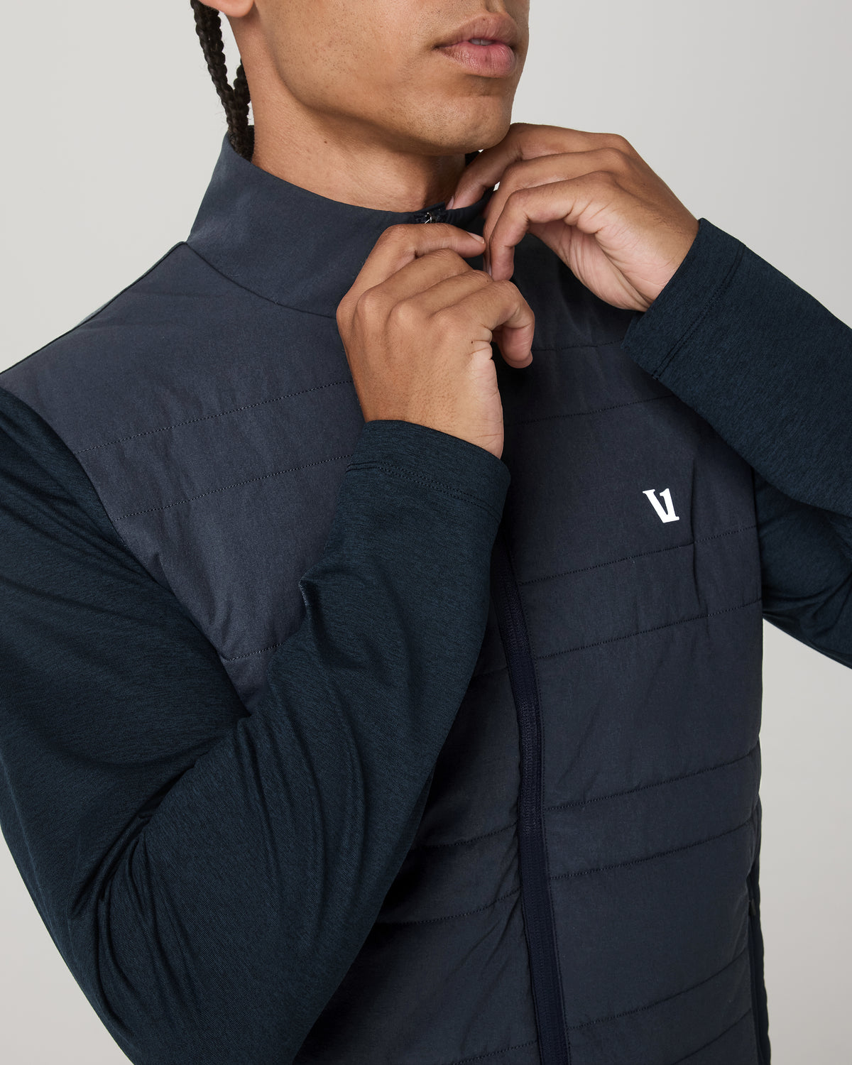 Sunday Insulated Hybrid Jacket Men's Ink Heather Jacket - Vuori