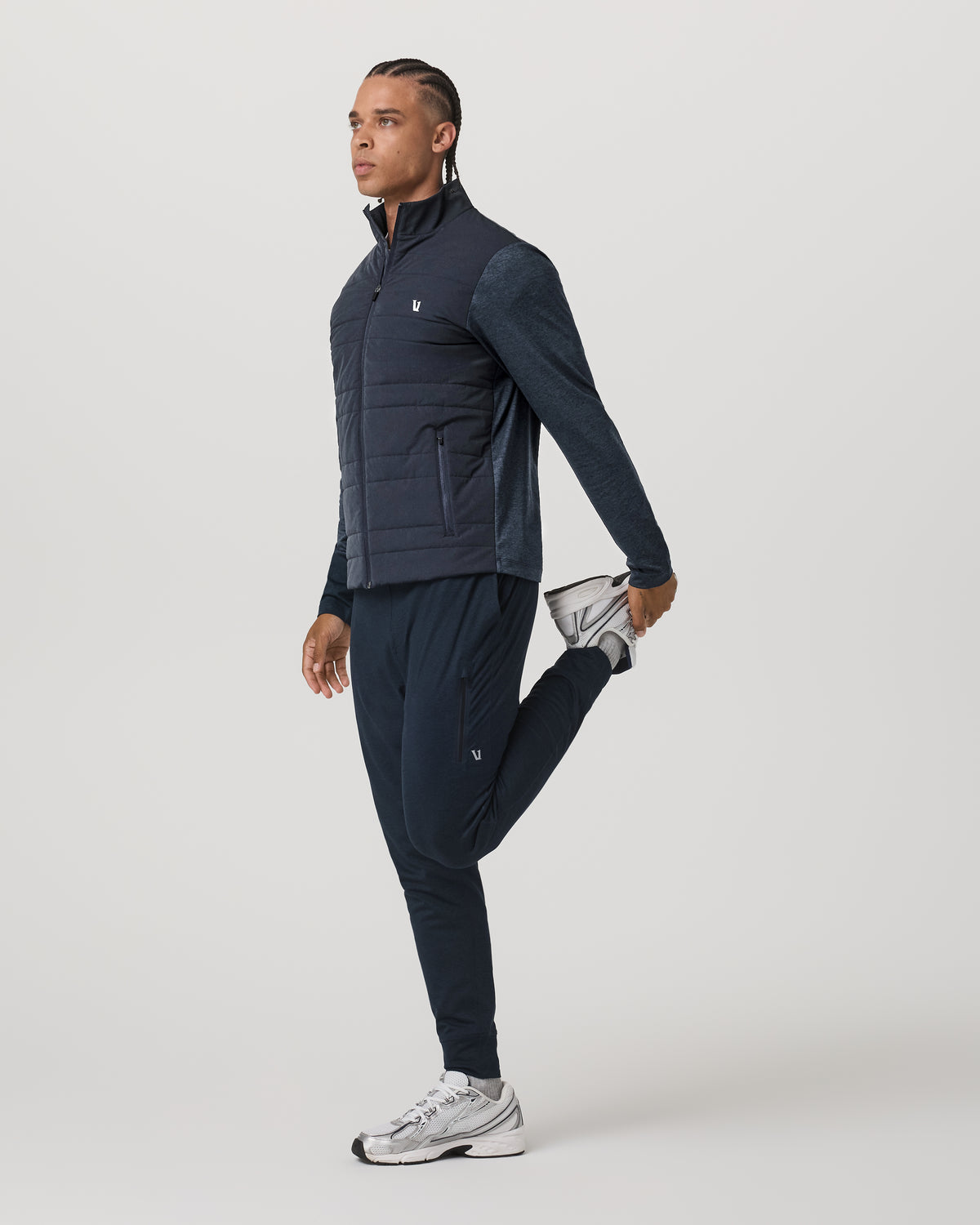 Sunday Insulated Hybrid Jacket Men's Ink Heather Jacket - Vuori