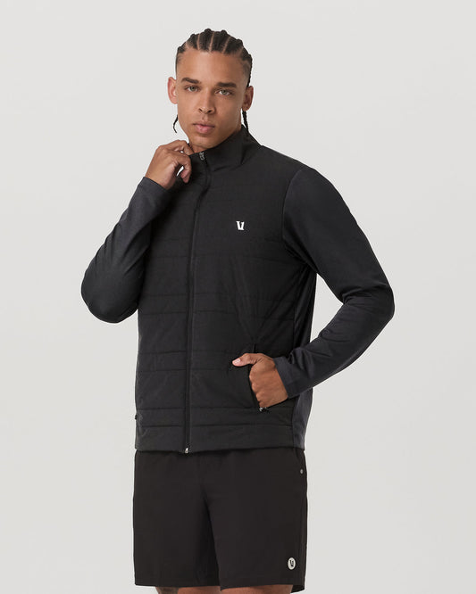 Sunday Insulated Hybrid Jacket Men's Black Training Jacket - Vuori