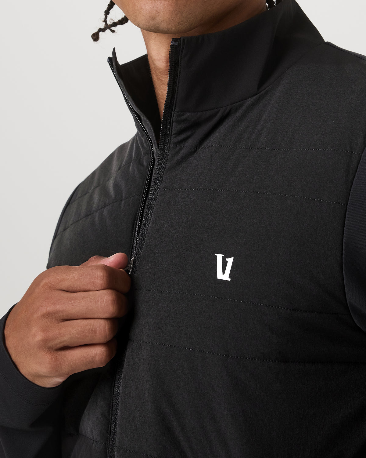 Sunday Insulated Hybrid Jacket Men's Black Training Jacket - Vuori
