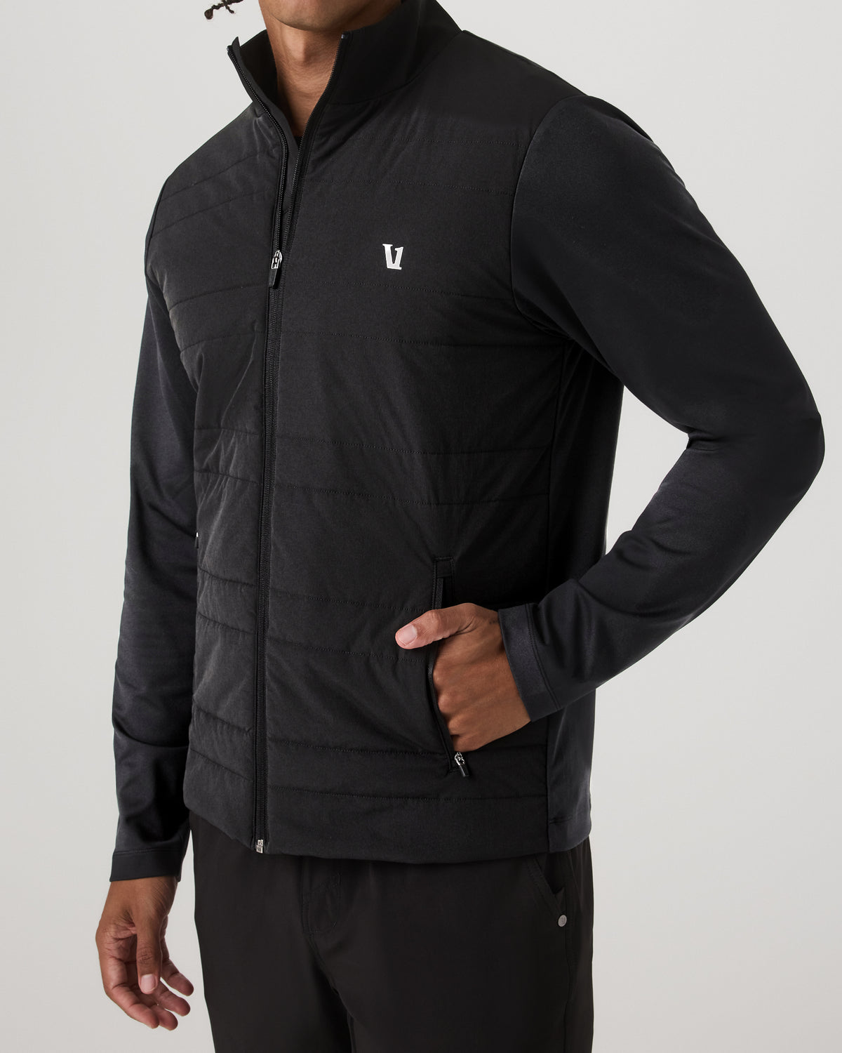 Sunday Insulated Hybrid Jacket Men's Black Training Jacket - Vuori