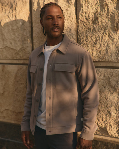 Seaside Shirt Jacket Men's Cavern Grey Lifestyle Jacket - Vuori