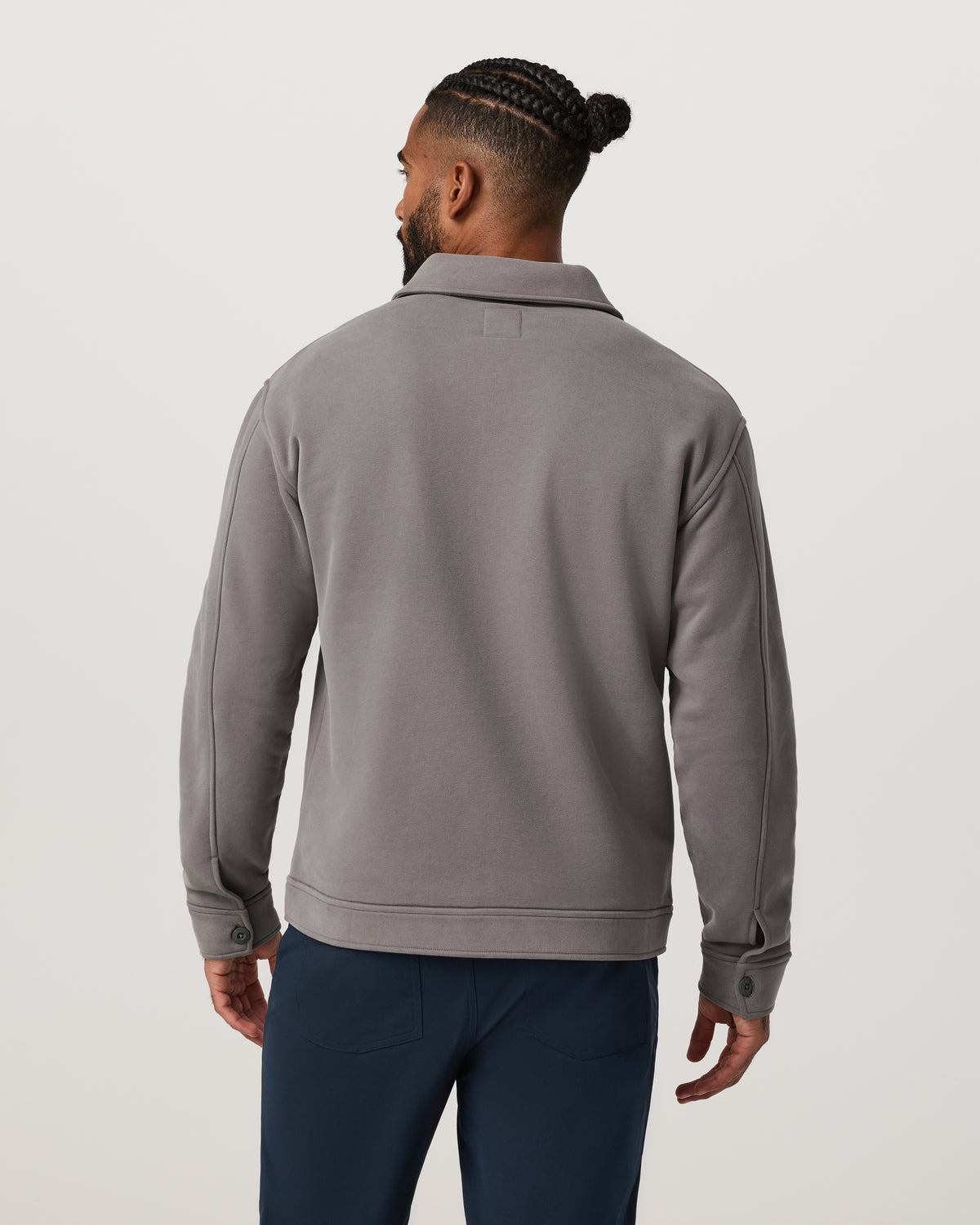 Seaside Shirt Jacket Men's Cavern Grey Lifestyle Jacket - Vuori