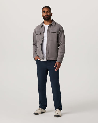 Seaside Shirt Jacket Men's Cavern Grey Lifestyle Jacket - Vuori