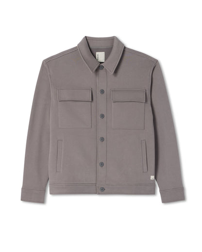 Seaside Shirt Jacket Men's Cavern Grey Lifestyle Jacket - Vuori