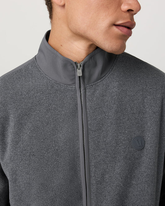 Aspen FZ Jacket Men's Heather Grey Full-Zip Jacket - Vuori