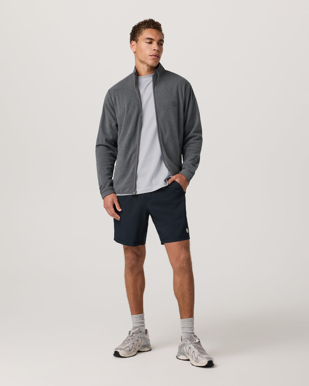 Aspen FZ Jacket Men's Heather Grey Full-Zip Jacket - Vuori