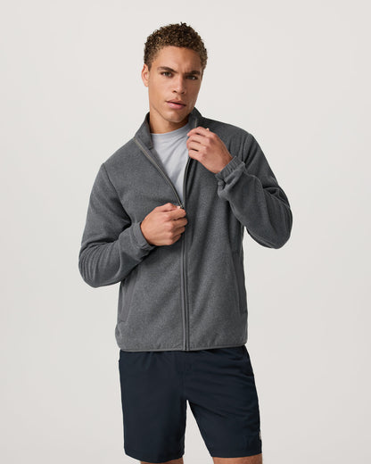 Aspen FZ Jacket Men's Heather Grey Full-Zip Jacket - Vuori